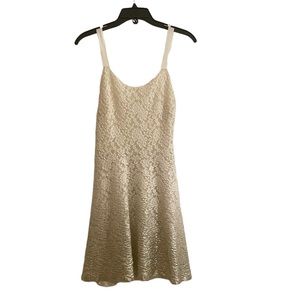 FREE PEOPLE Spaghetti Strap Faded Sparkly Floral Lace Dress